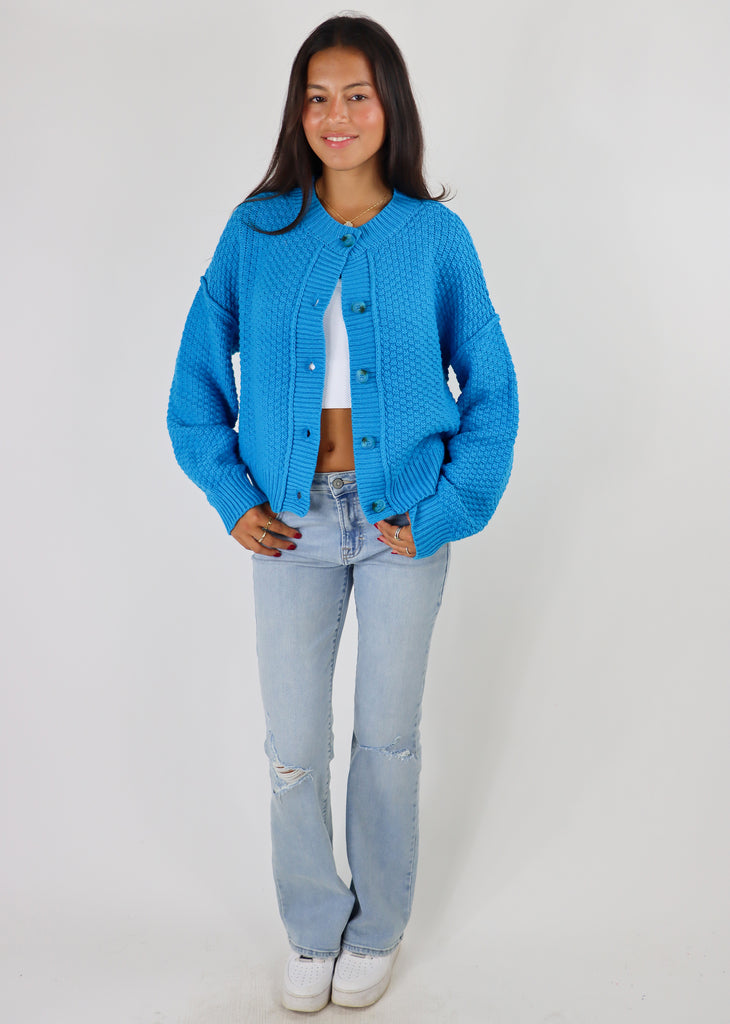 Fall Nights Cardigan ★ Neon Blue