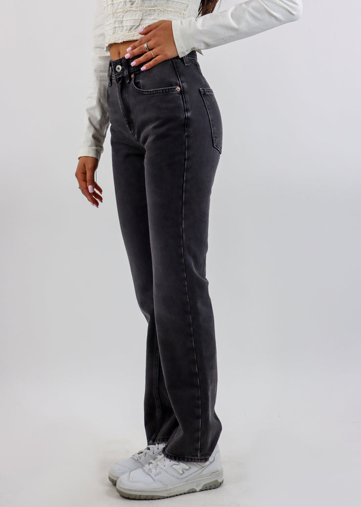 Free People Xena Slim Straight Jeans ★ Black