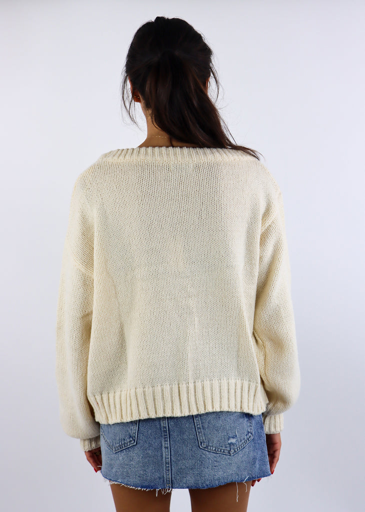 American Flag Sweater ★ Cream