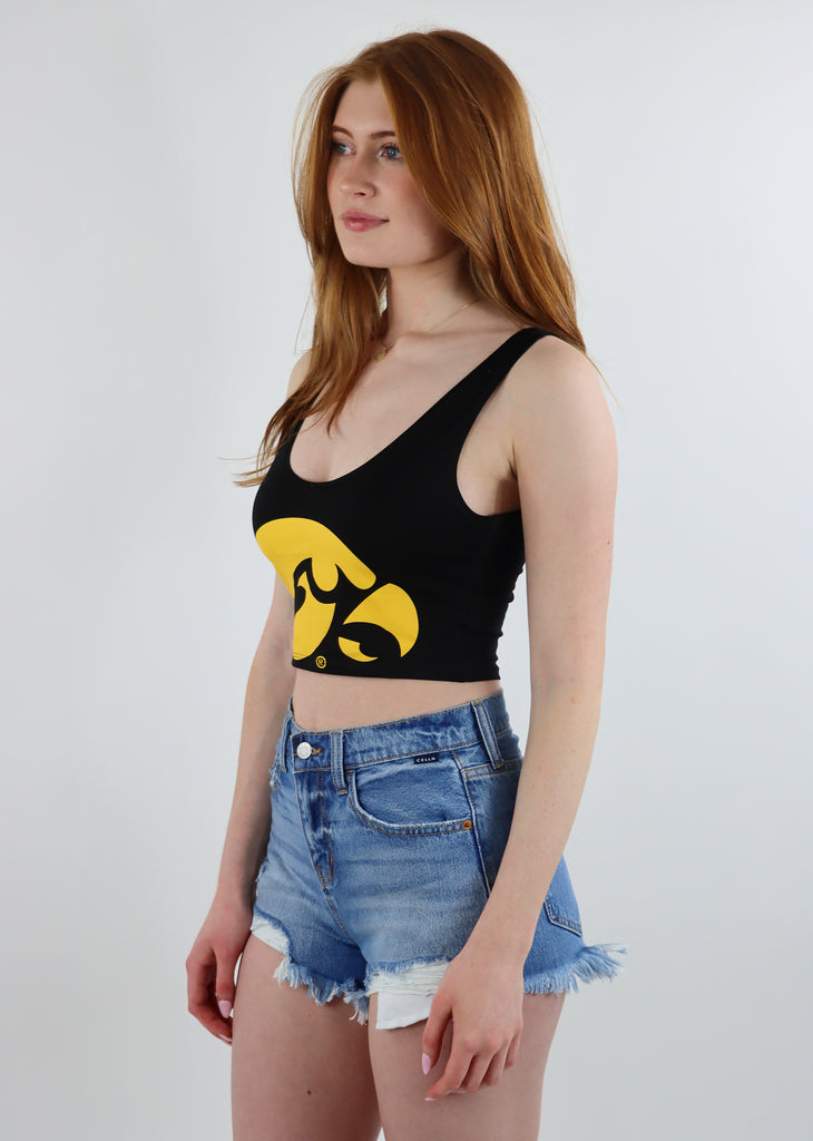 University Of Iowa Cropped Tank Top ★ Black