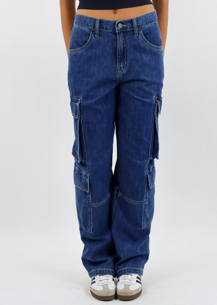 Daylight Low Rise Cargo Jeans ★ Medium Wash