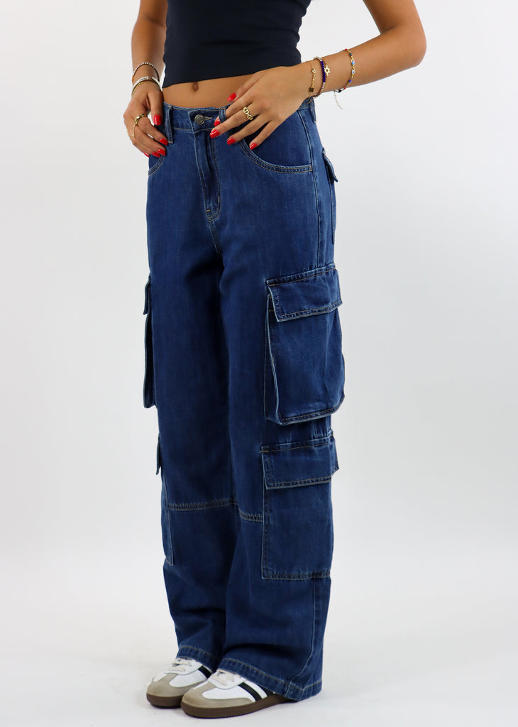 Daylight Low Rise Cargo Jeans ★ Medium Wash