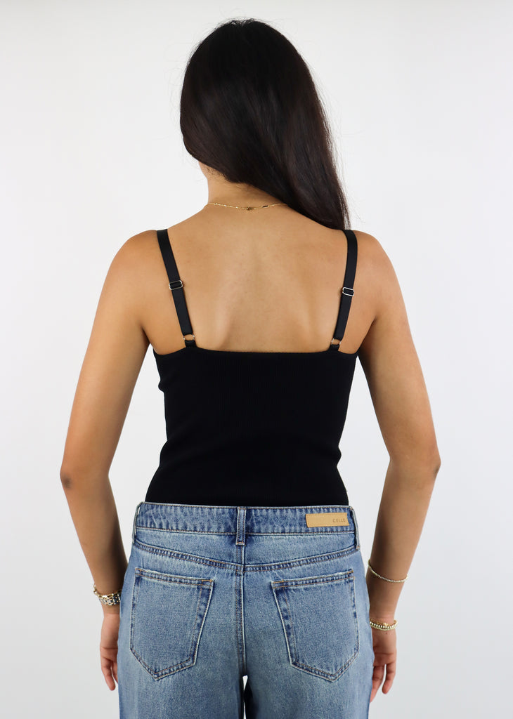 Off Duty V Neck Bodysuit ★ Black