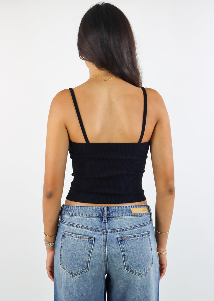 Busy Woman Cropped Tank ★ Black