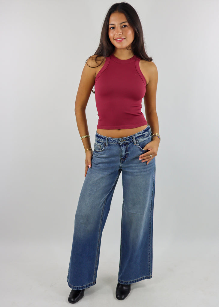 Saturday Love Tank ★ Burgundy