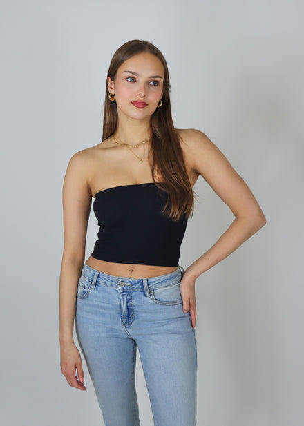 Lace It Tube Top ☆ Black – Rock N Rags