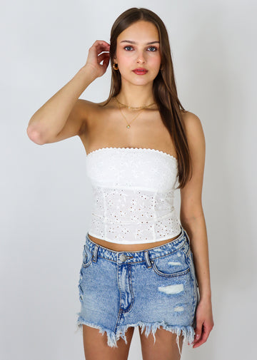 I Want It All Corset Top ☆ White – Rock N Rags