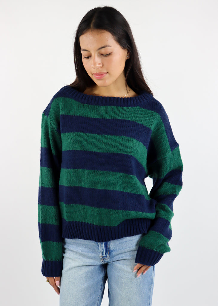 My Favorite Striped Sweater ★ Navy & Green