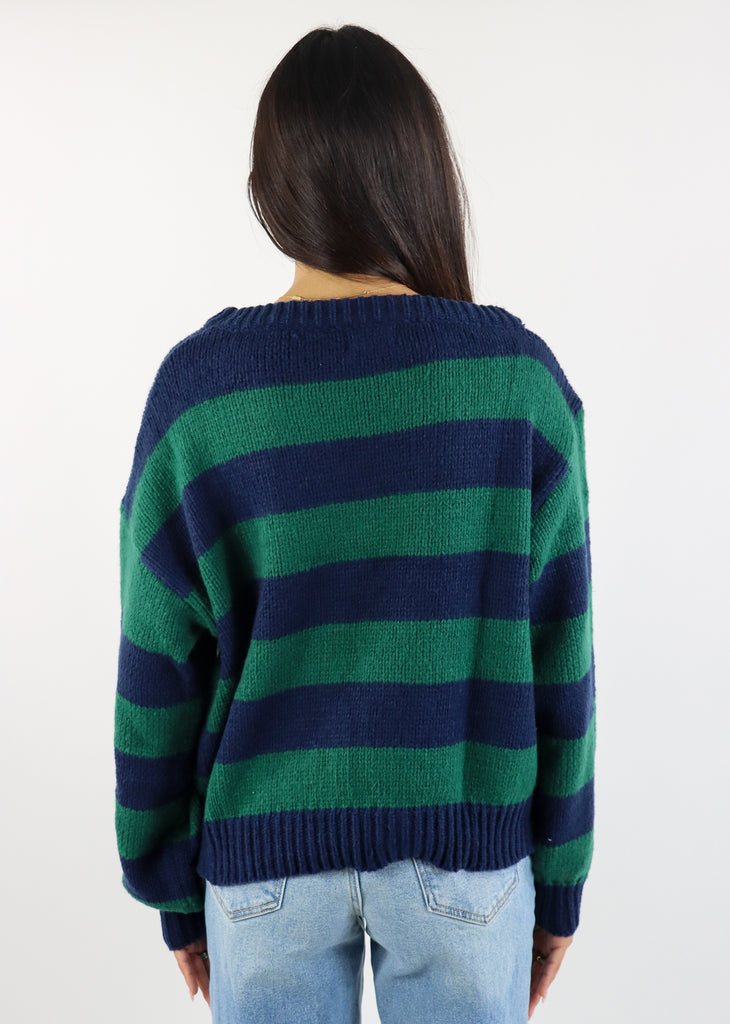 My Favorite Striped Sweater ★ Navy & Green