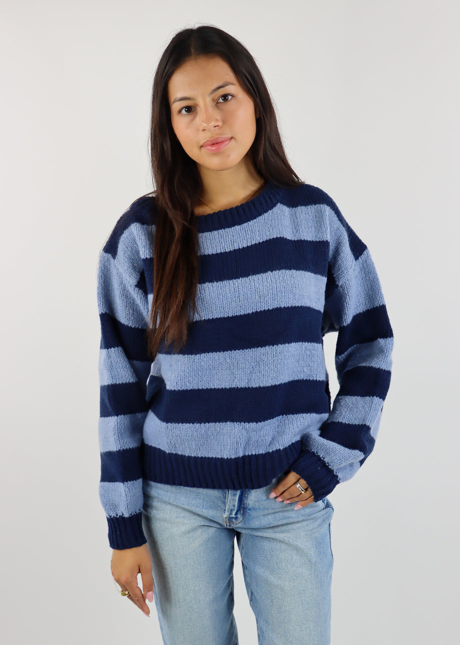 My Favorite Striped Sweater ☆ Navy Blue – Rock N Rags