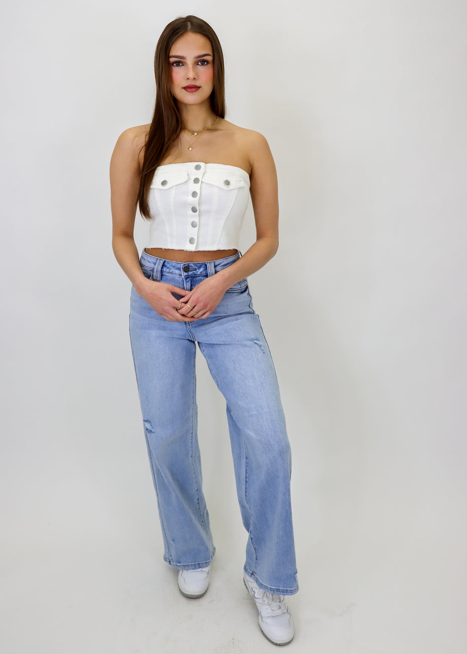 tope tube top チューブトップ白 Hardest Part Tube Top ☆ White – Rock N Rags