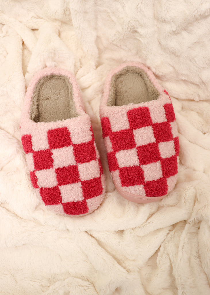Check It Out Slippers ★ Pink Checkered