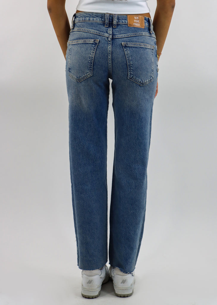 Free People Risk Taker Mid-Rise Jeans ★ Medium Wash