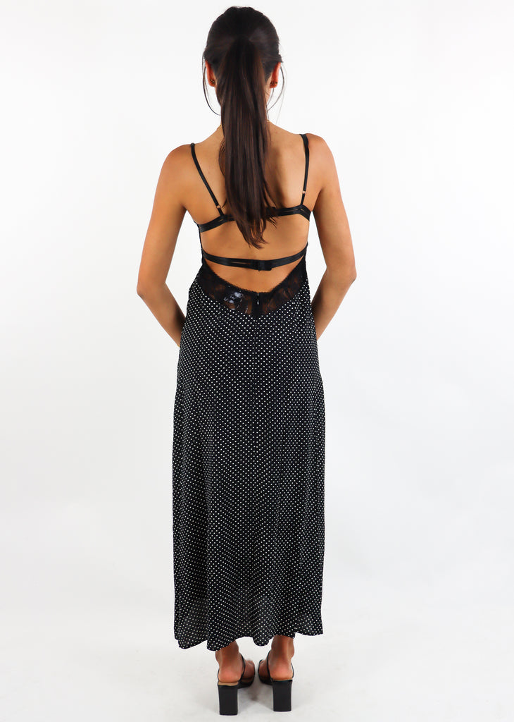 Polka Dot Maxi Dress ★ Black