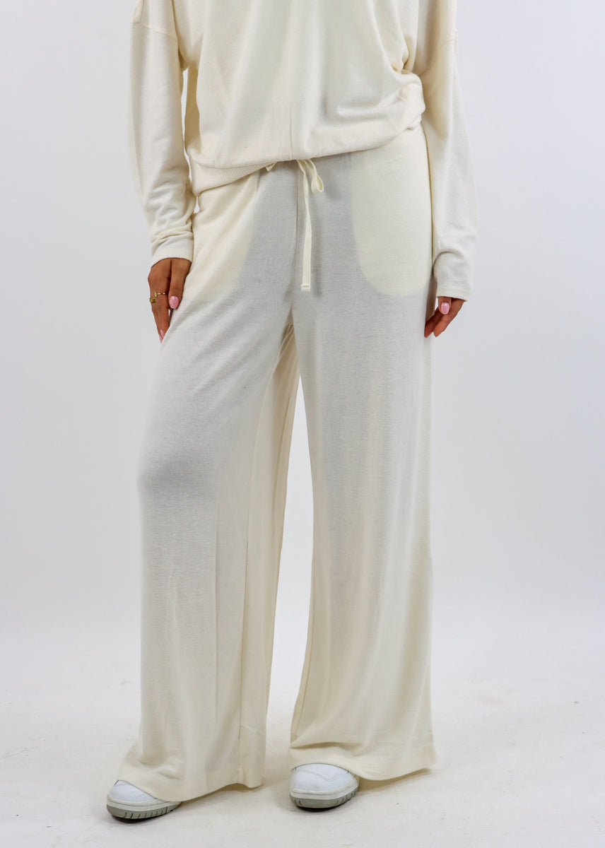 Sweet Escape Wide Leg Sweatpants ★ Creme – Rock N Rags