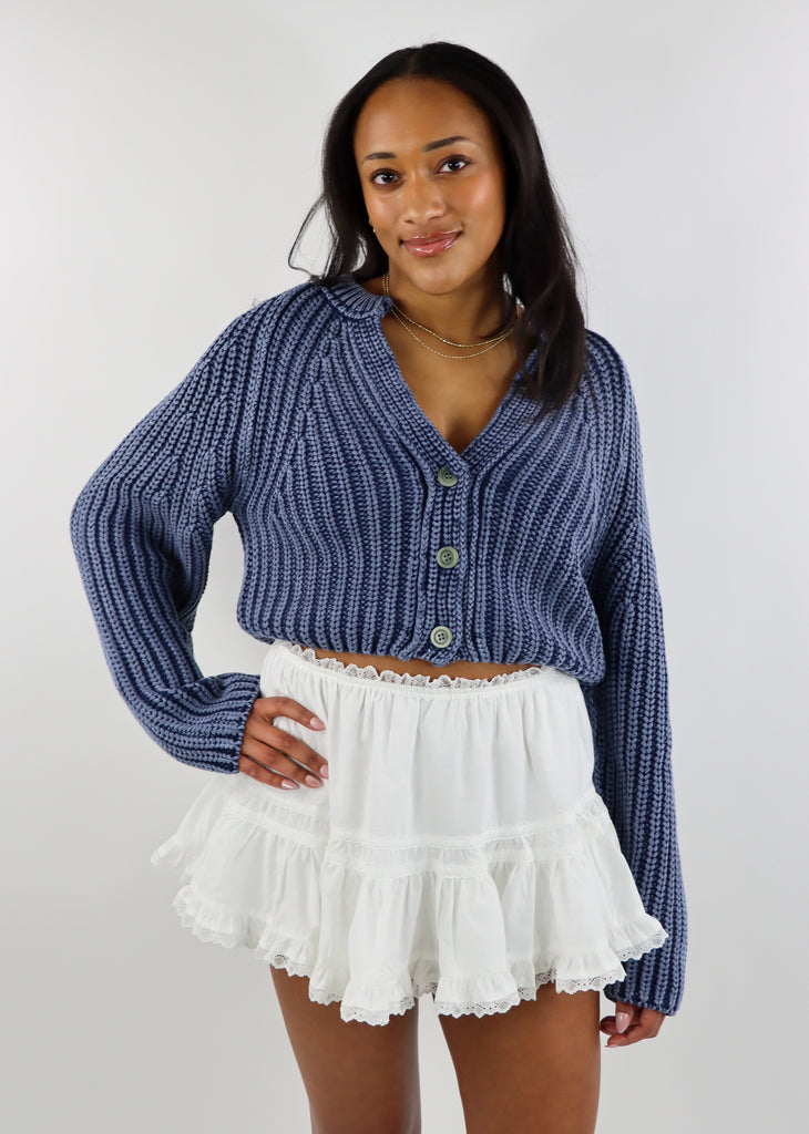 Free People Sweet Nothing Cardi ★ Heather Navy