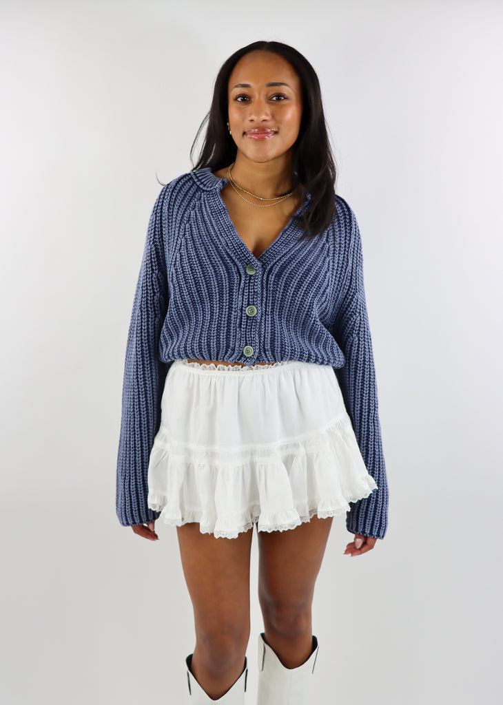 Free People Sweet Nothing Cardi ★ Heather Navy