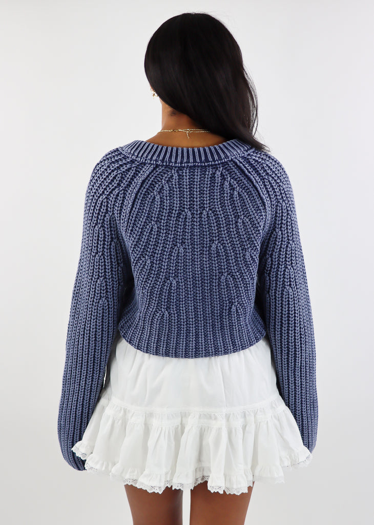 Free People Sweet Nothing Cardi ★ Heather Navy