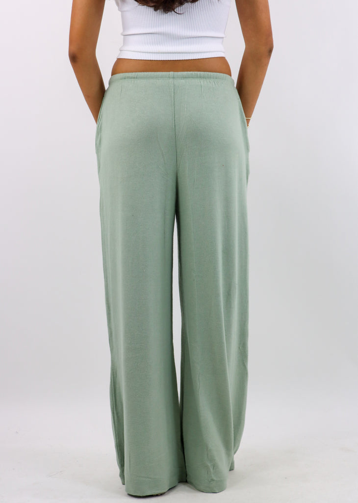 Sweet Escape Wide Leg Sweatpants  ★ Sage Green
