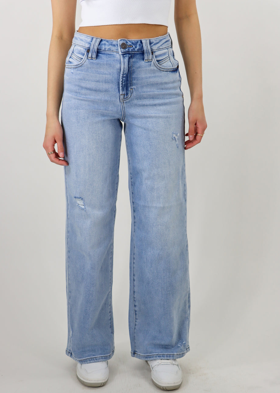No Man Wide Leg Jeans ☆ Light Wash – Rock N Rags