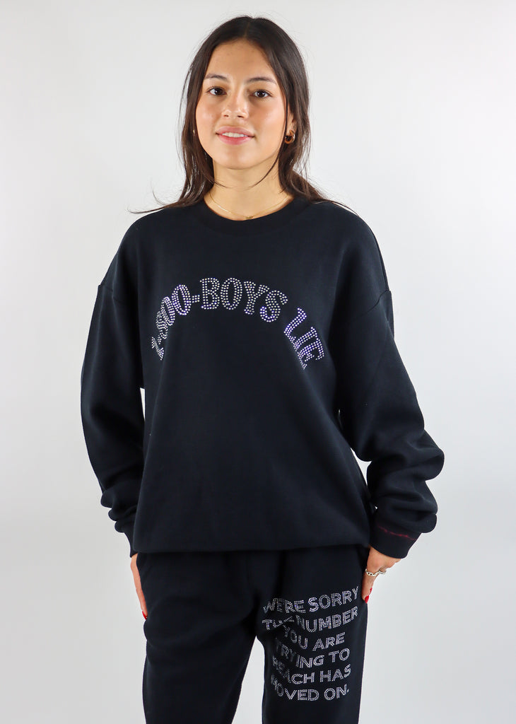 Boys Lie 1-800 Kara Remix Crewneck ★ Black