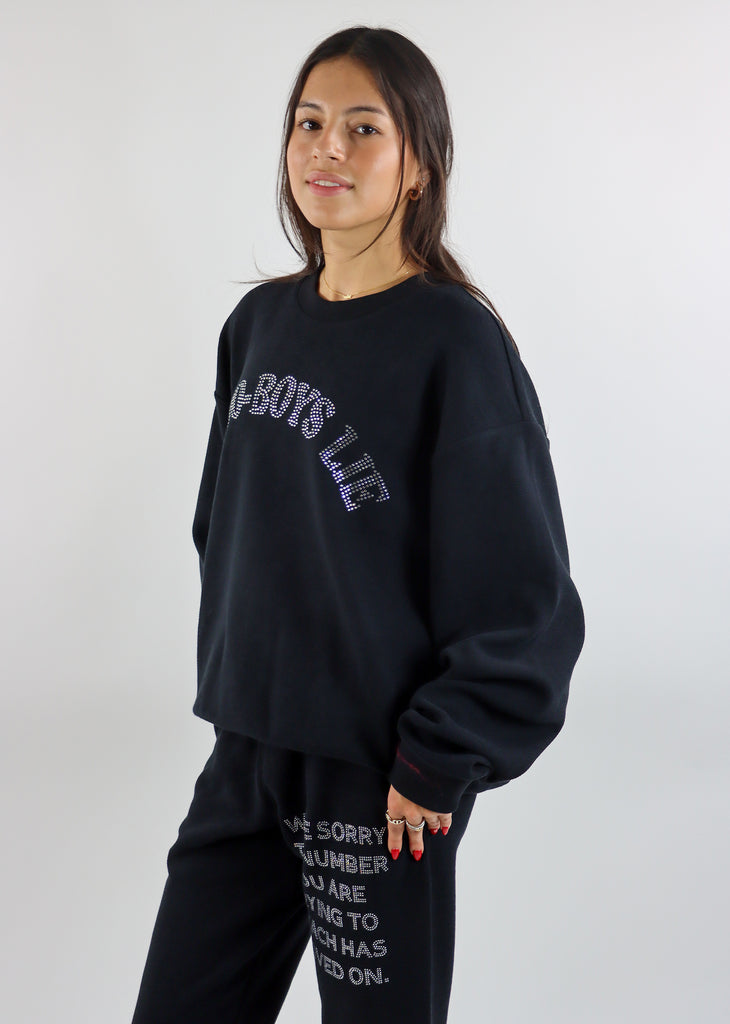 Boys Lie 1-800 Kara Remix Crewneck ★ Black