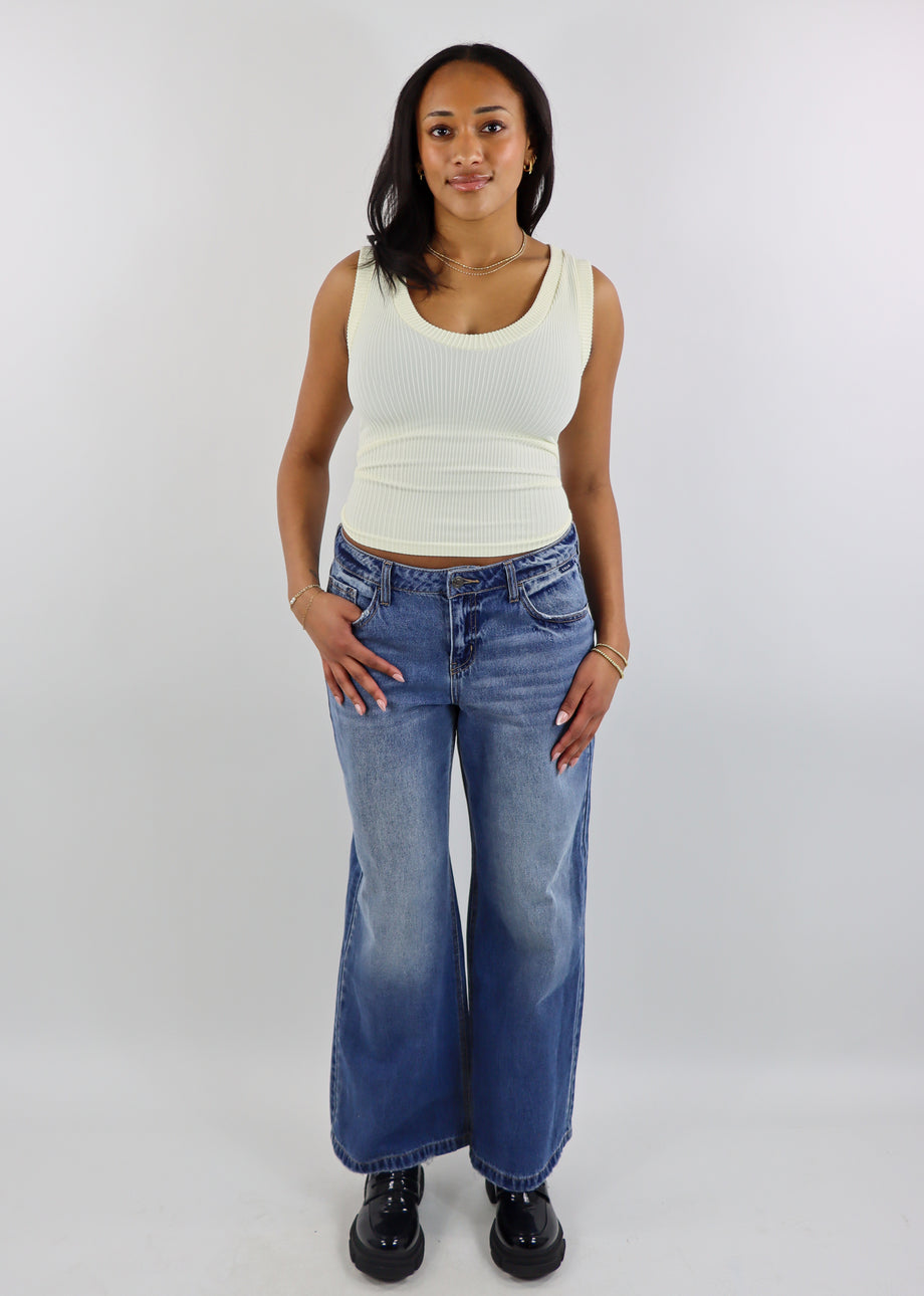 Free People Clean Slate Seamless Tank ☆ Ivory – Rock N Rags