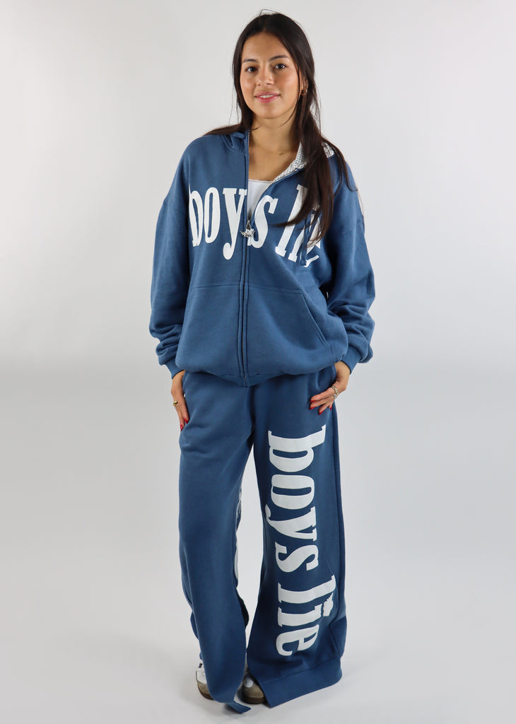 Boys Lie Don't Text Them Back Harley Zip Up ★ Blue