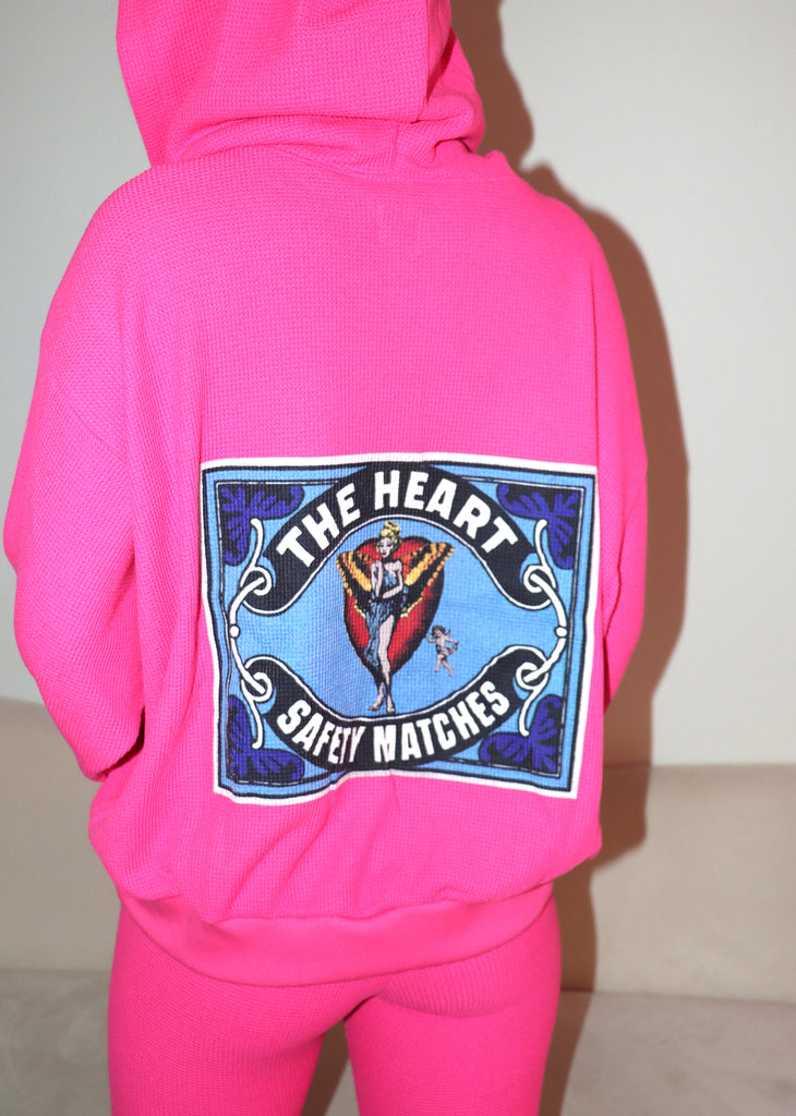 Boys Lie Perfect Match Thermal Hoodie ★ Pink
