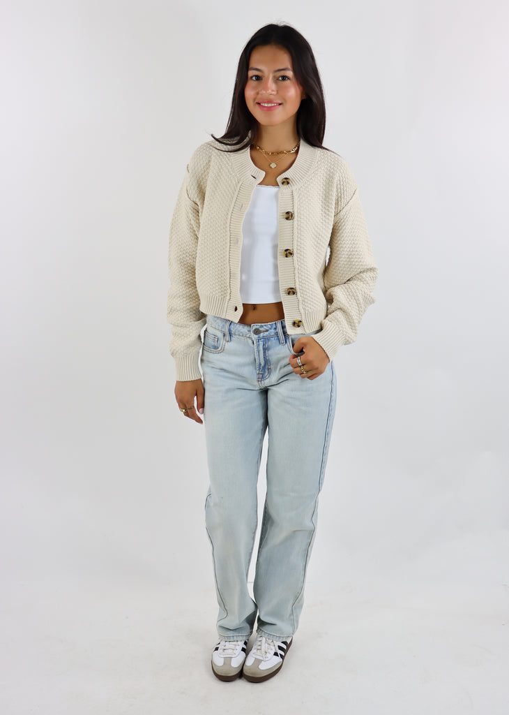 Free People Lila Crop Cardigan ★ Oatmeal