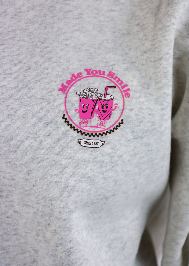 Mayfair Make You Smile Crewneck ★ Heather Grey