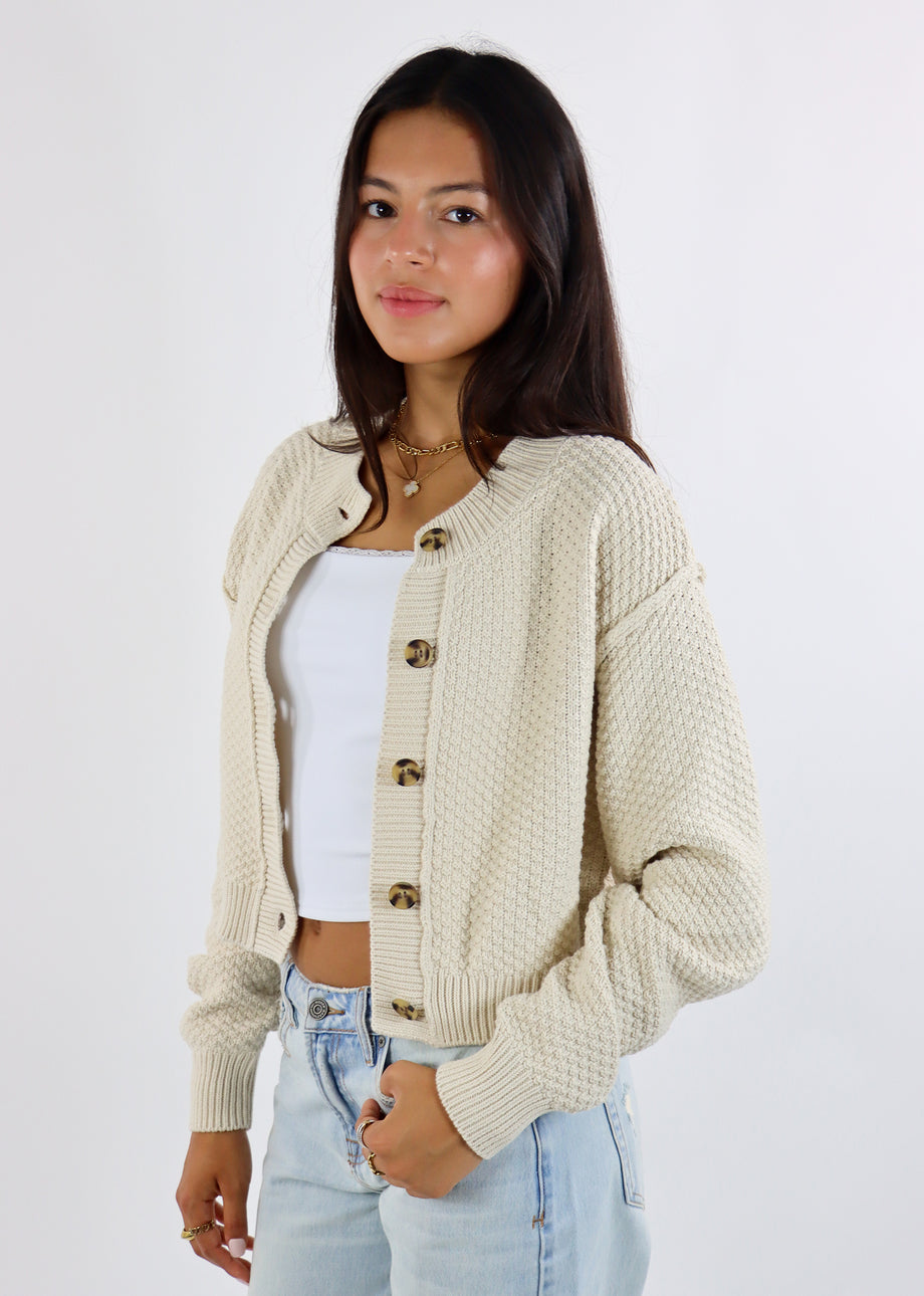 Free People Lila Crop Cardigan ☆ Oatmeal – Rock N Rags