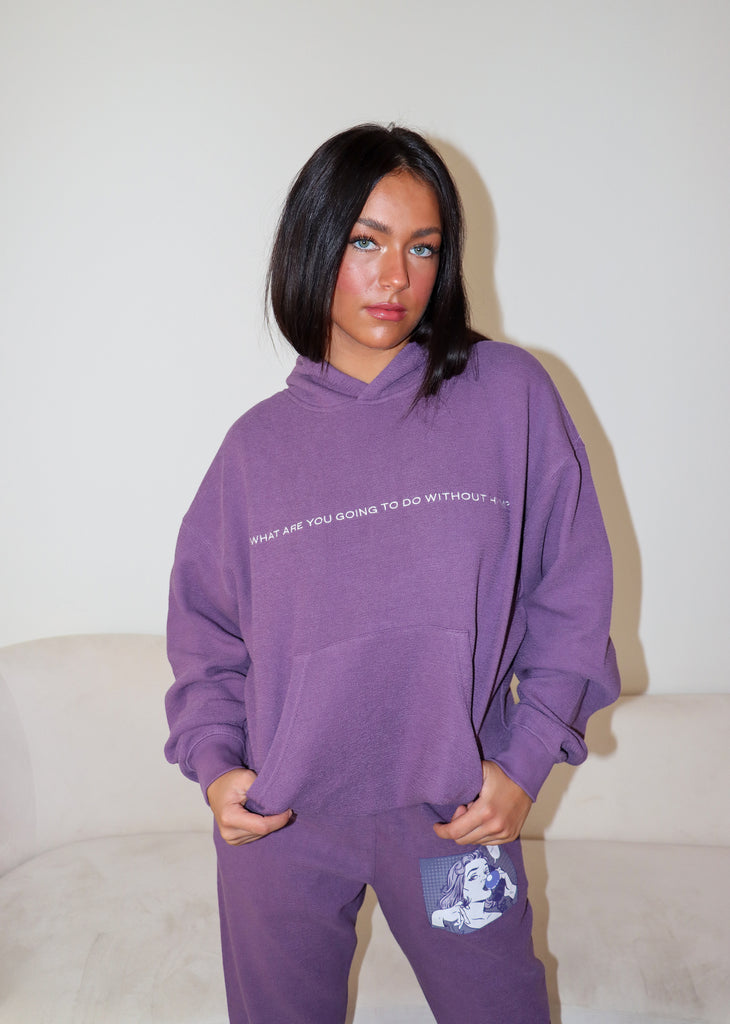 Boys Lie What Are You Going To Do Without Him Remix Hoodie ★ Purple