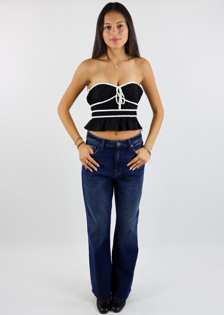 Moonflower Tube Top ★ Black & White