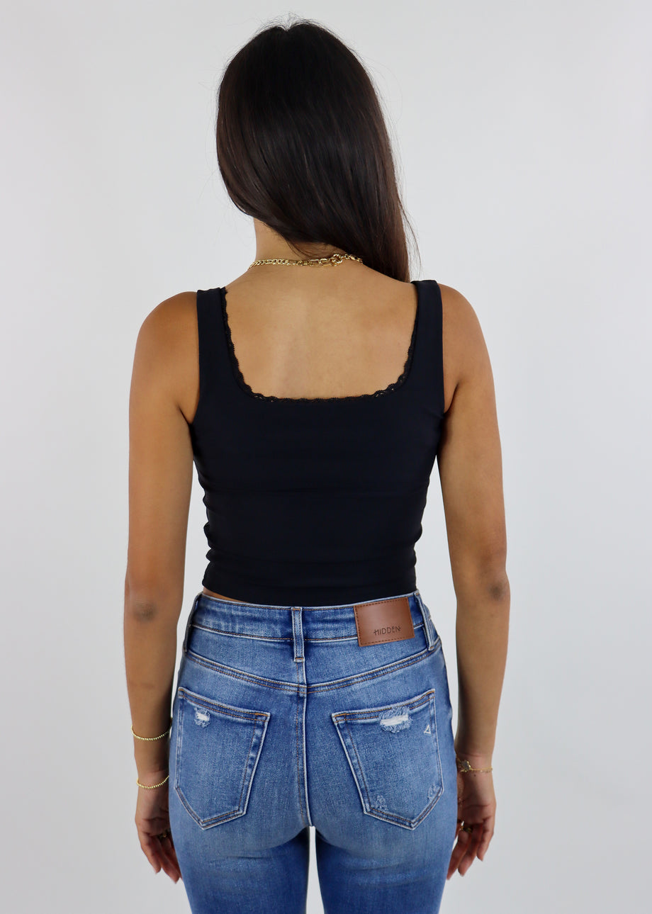 Rock N Rags Do It All Lace Tank ☆ Black