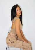 Lioness Uno Tie Top ★ Taupe