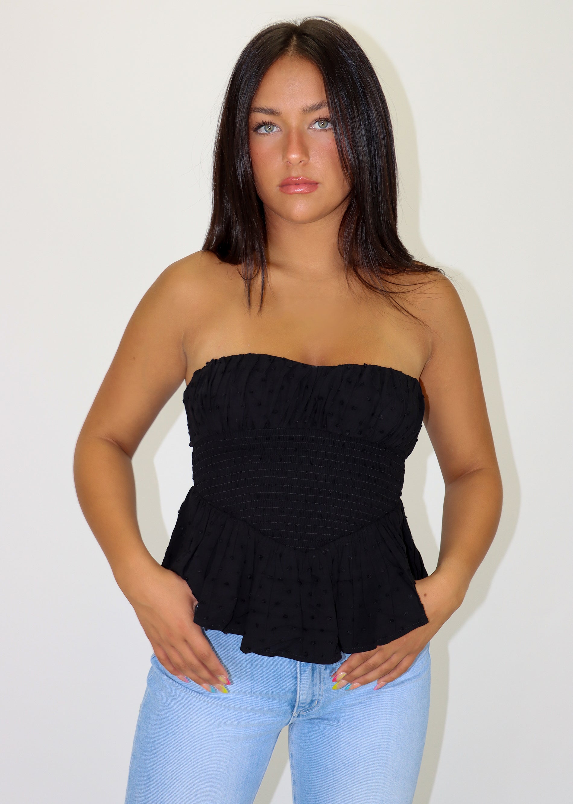 Throwback Love Tube Top ★ Black – Rock N Rags