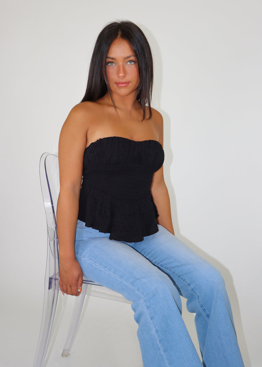 Throwback Love Tube Top ★ Black – Rock N Rags