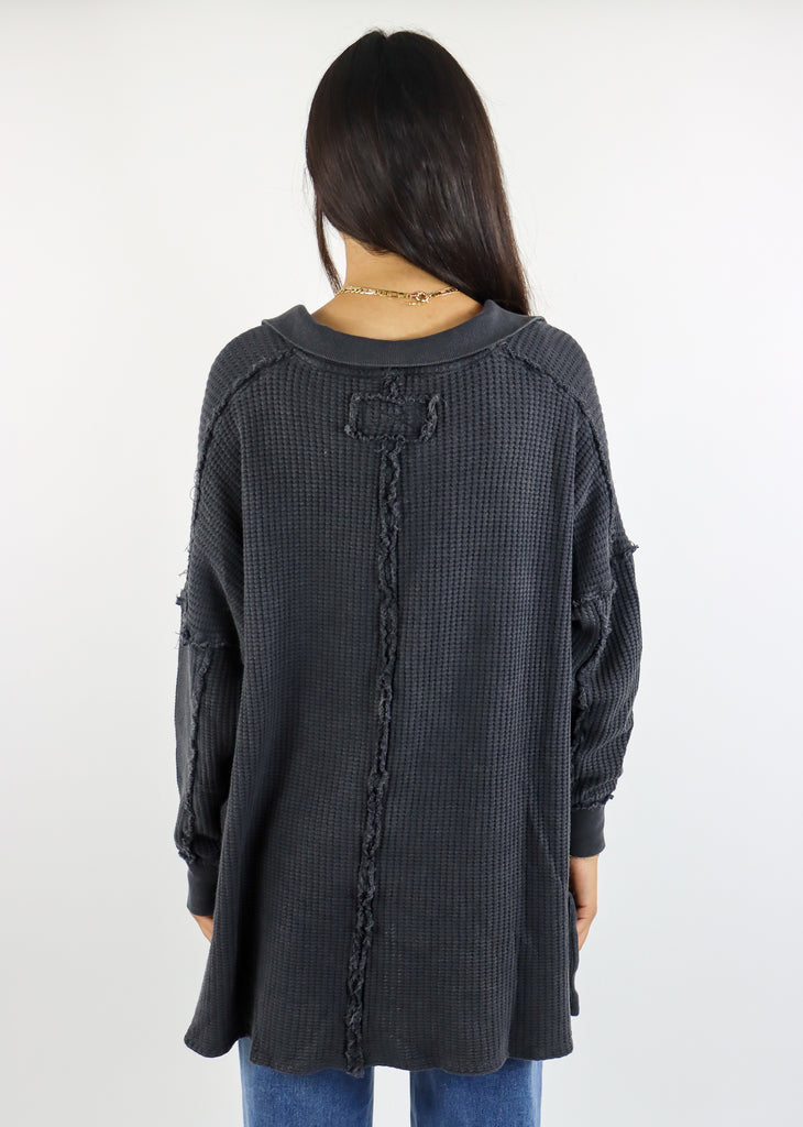 Free People Travis Polo ★ Charcoal