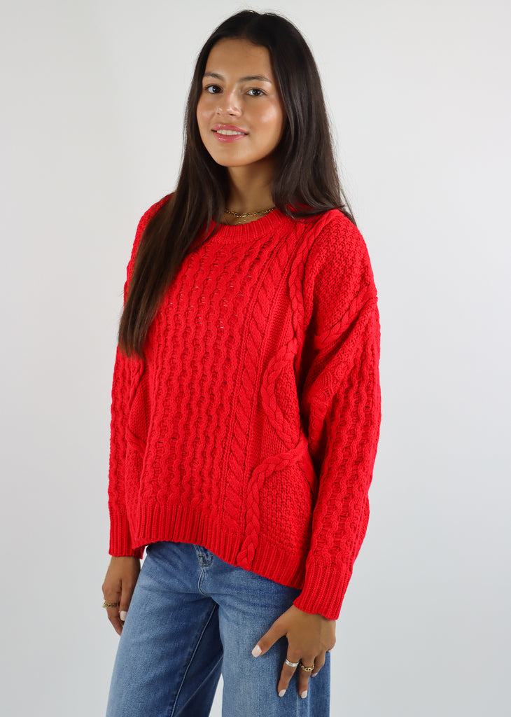 Miss You More Sweater ★ Cherry Red