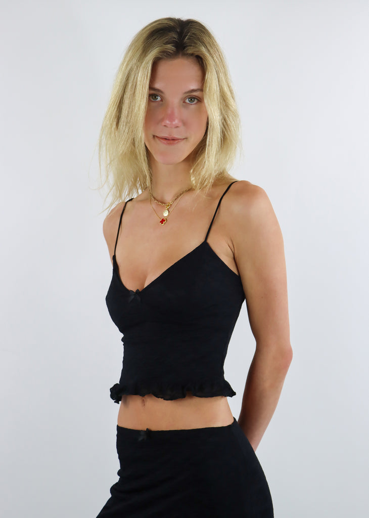 Blackbird Lace Tank ★ Black