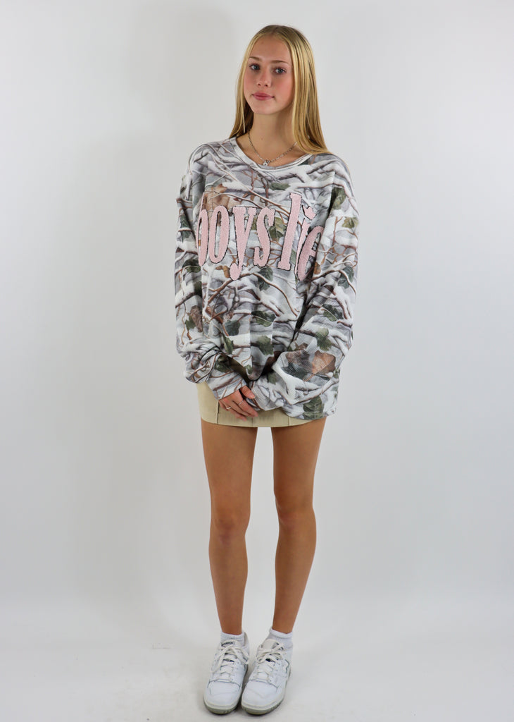 Boys Lie Rose Colored Glasses Thermal Boyfriend Longlseeve ★ Camo