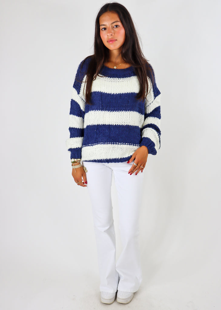 Best Time To Wear A Striped Sweater ★ Blue and White