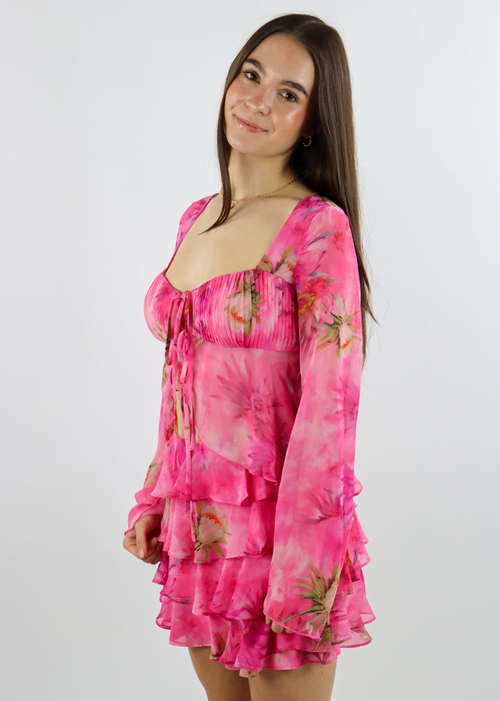 Lean On Long Sleeve Top ★ Pink Floral