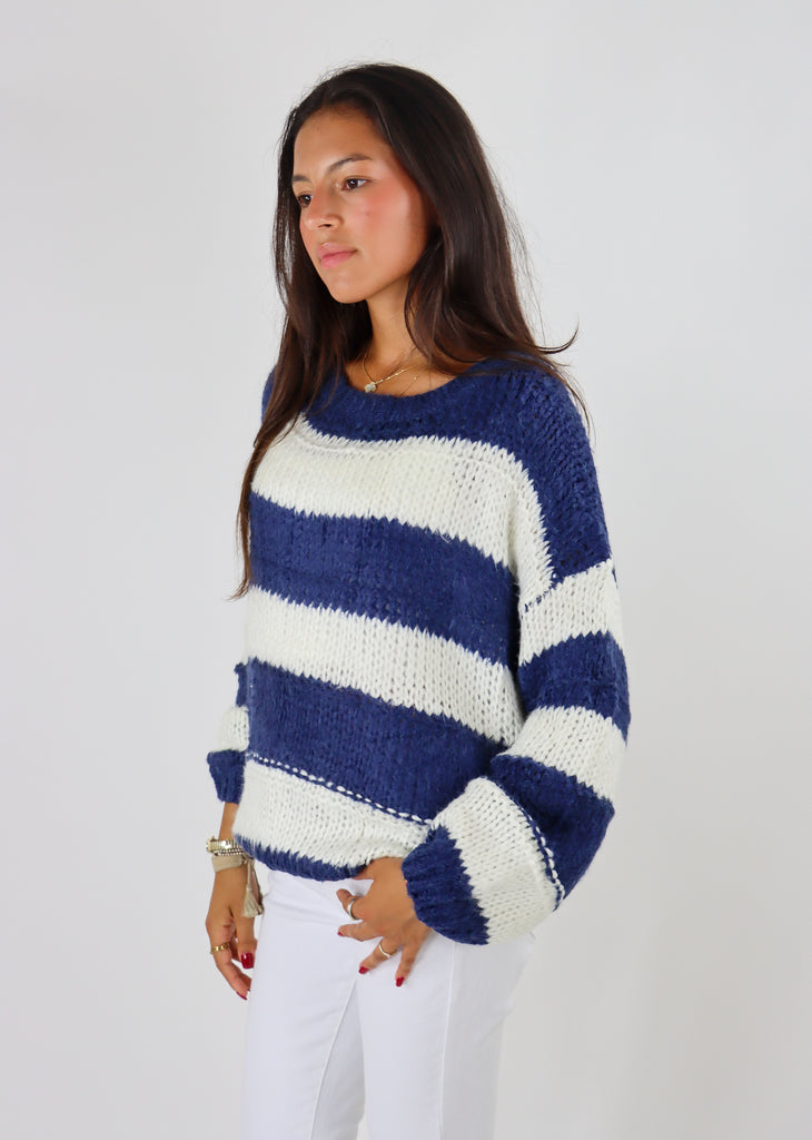 Best Time To Wear A Striped Sweater ★ Blue and White