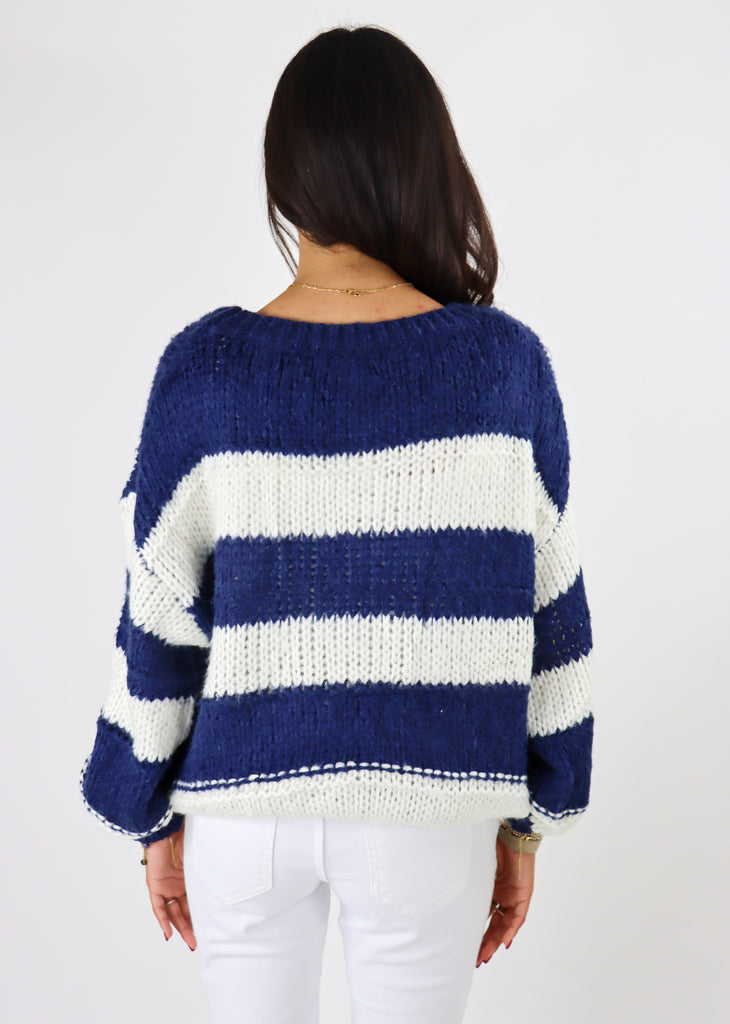 Best Time To Wear A Striped Sweater ★ Blue and White