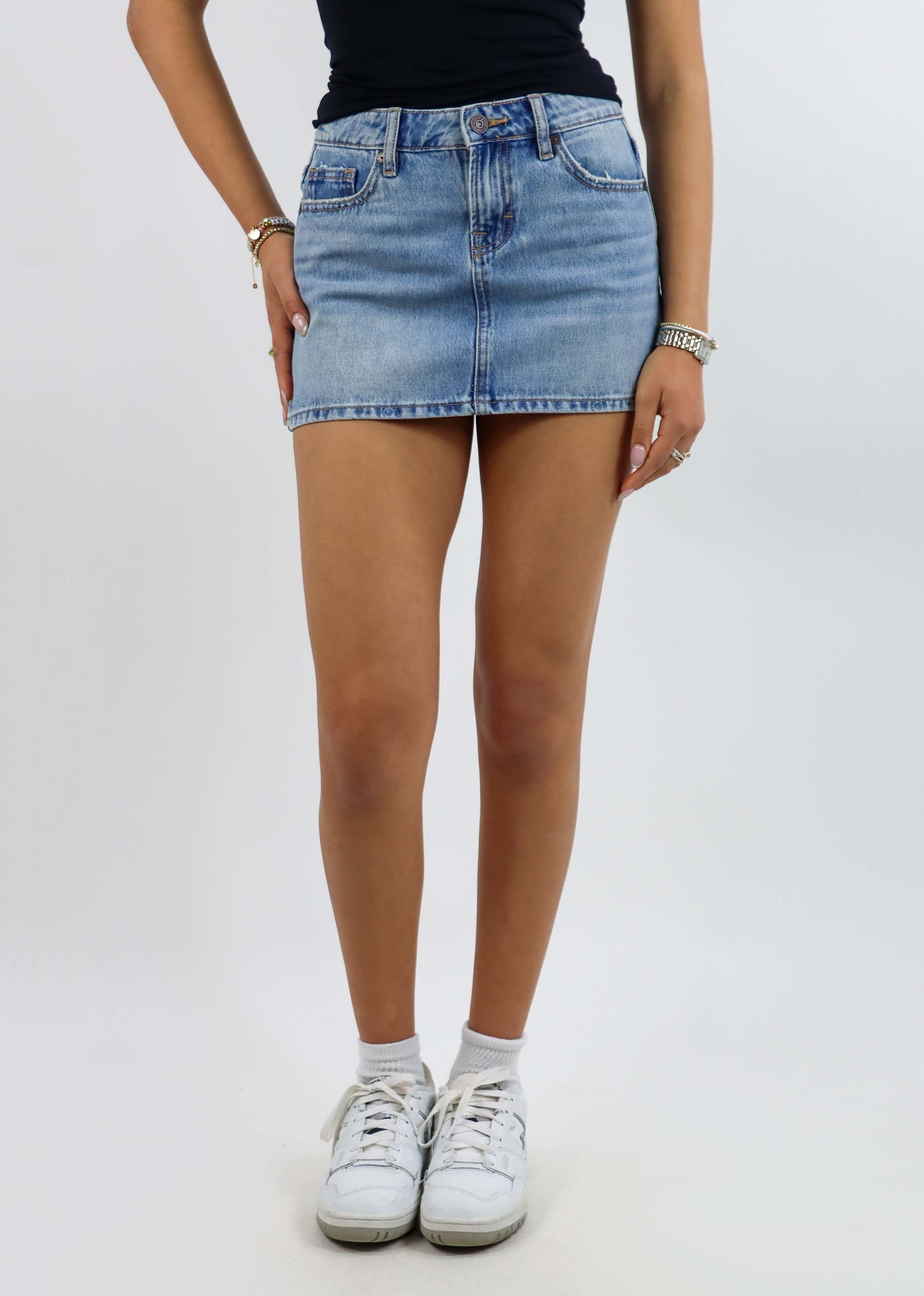 Band On The Run Jean Skirt ★ Medium Wash
