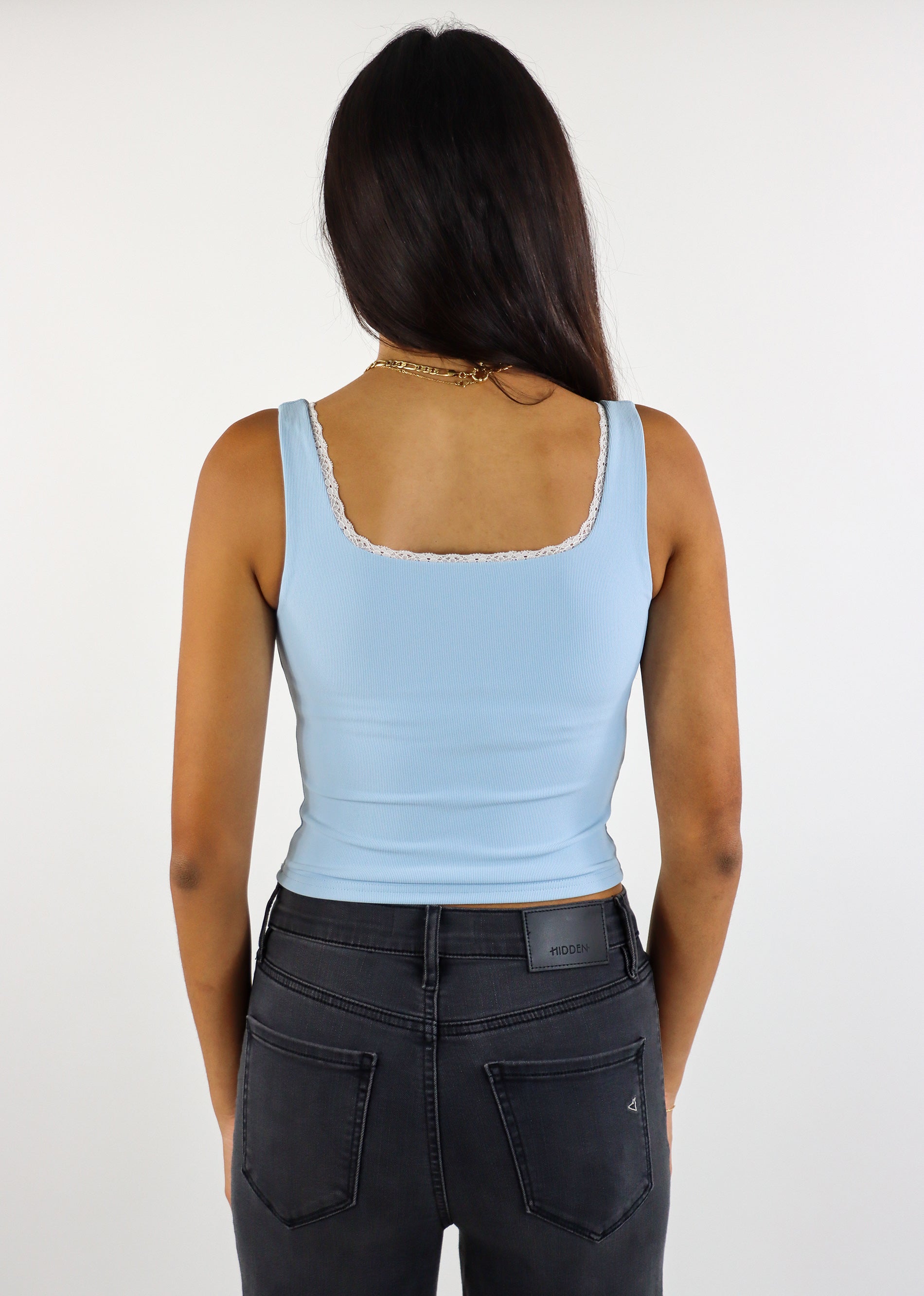 Rock N Rags Do It All Lace Tank ★ Baby Blue