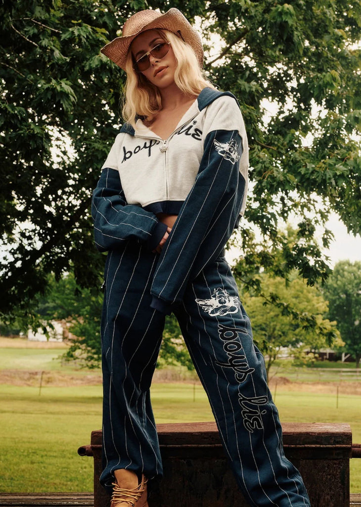 Boys Lie Big Leaguer Alex Zip Up Hoodie ★ Grey