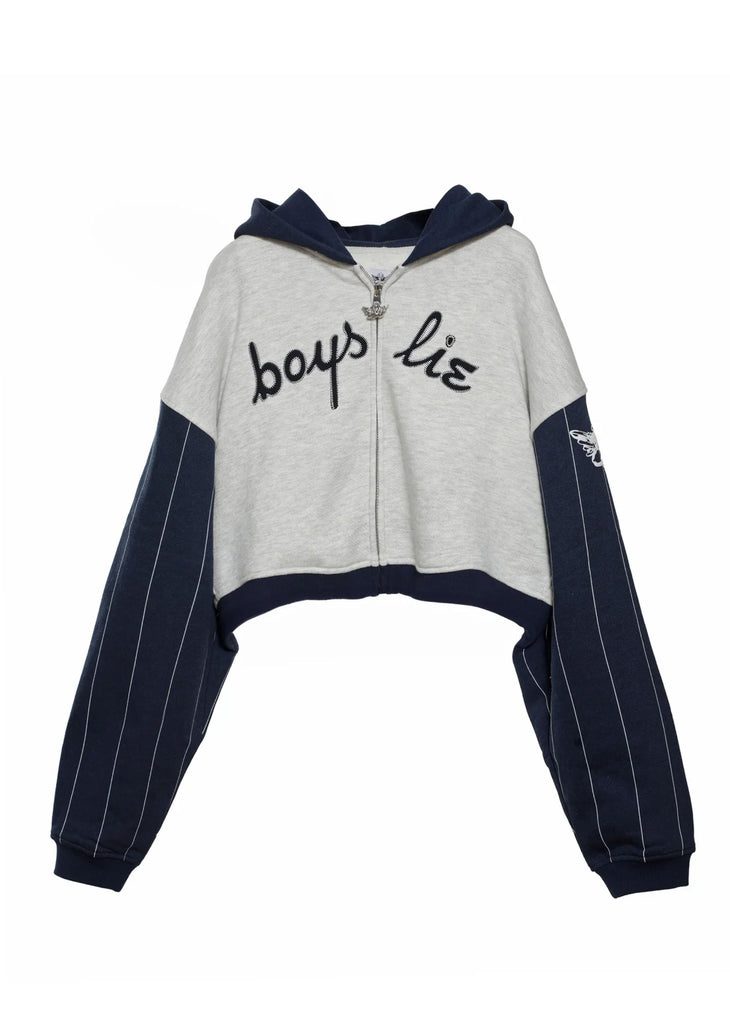 Boys Lie Big Leaguer Alex Zip Up Hoodie ★ Grey